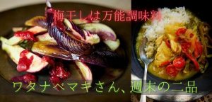 ワタナベマキさんの「手じゃなく、力を抜くレシピ」2 ◆梅フィッシュカレーと梅蒸しなす（休日の楽しみ編）◆