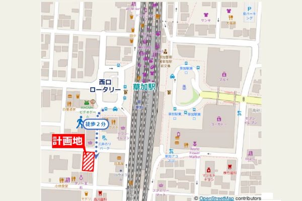 000379　【駅徒歩2分】草加市氷川町医療モール計画／駅ロータリーすぐ
